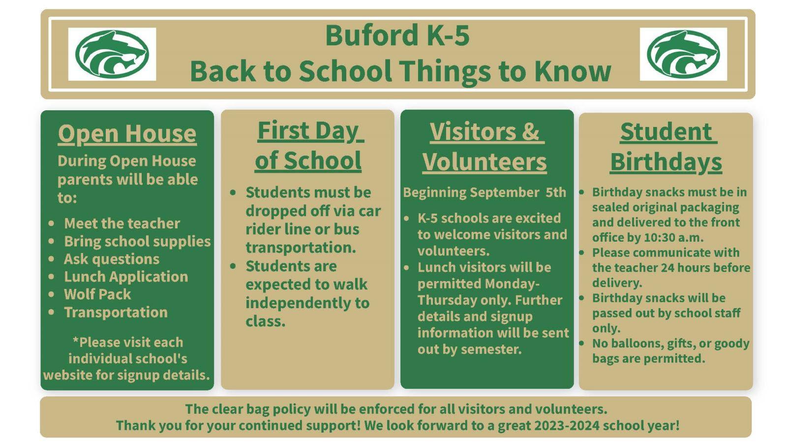 K-5 Things to Know